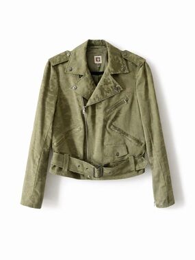 Vintage Anne Klein Y2K Camo Olive Green Utility Jacket Size 6 Rare